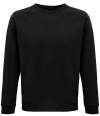 03567 Space SOL'S Unisex Space Organic Raglan Sweatshirt Black colour image